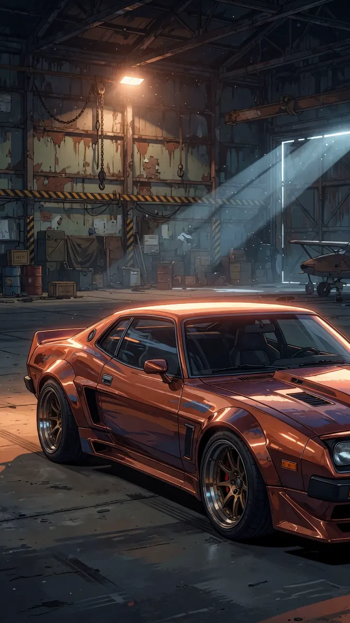 Original 2D anime sports coupe