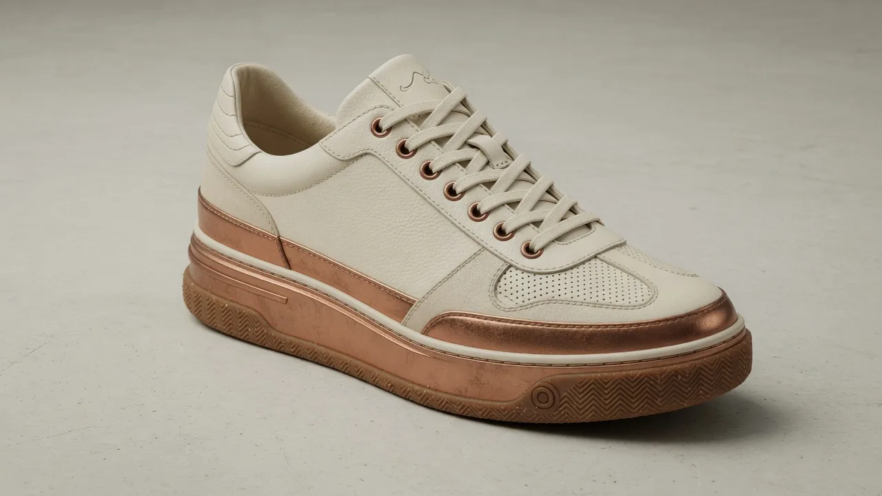 Original 3D cream leather sneaker with a copper midsole