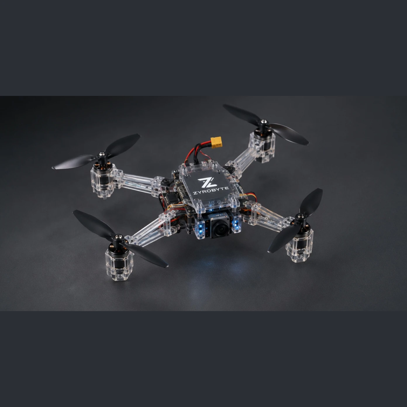 Open-frame quad robotics concept render