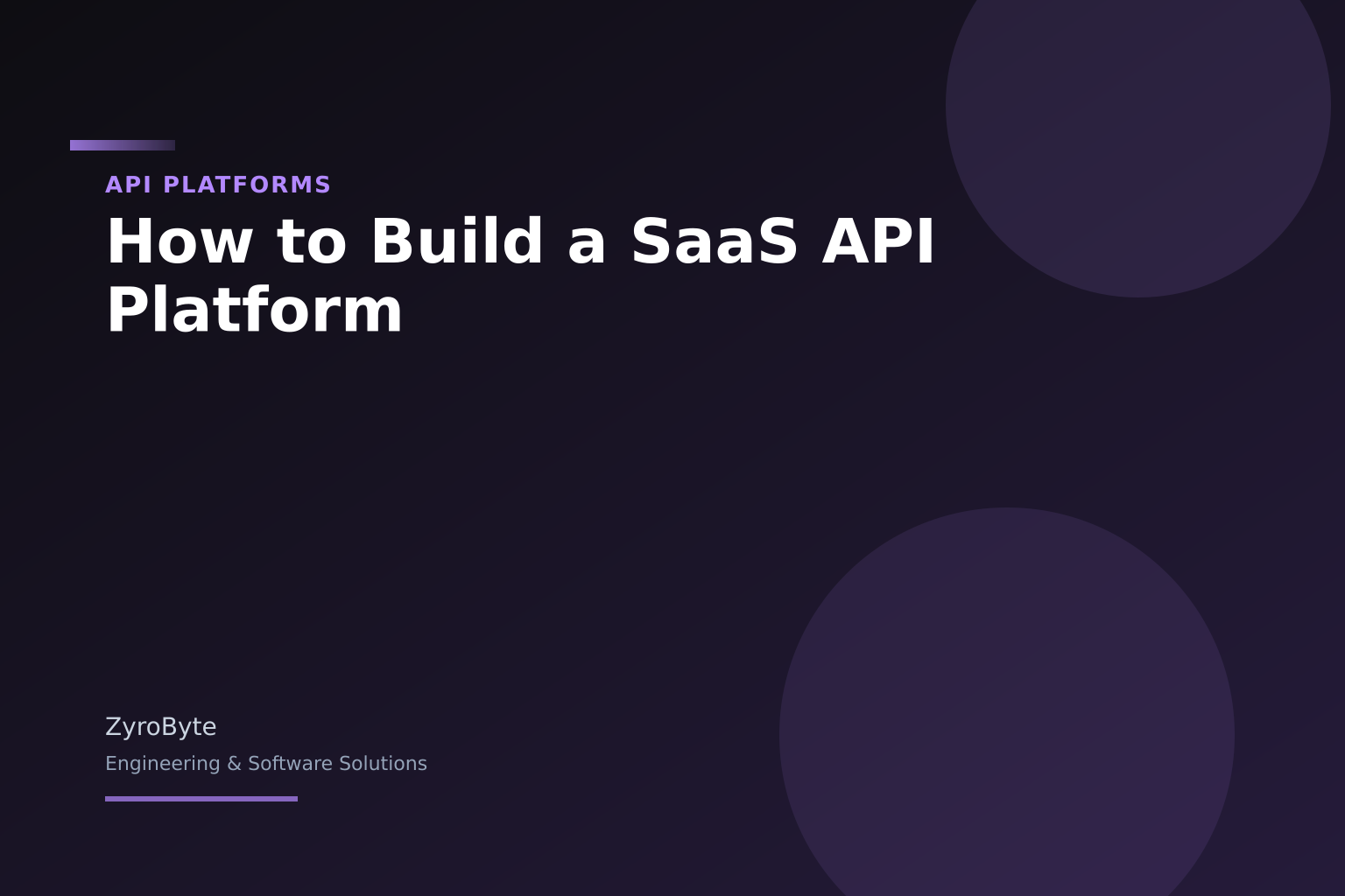 SaaS API platform architecture with auth, billing, and analytics