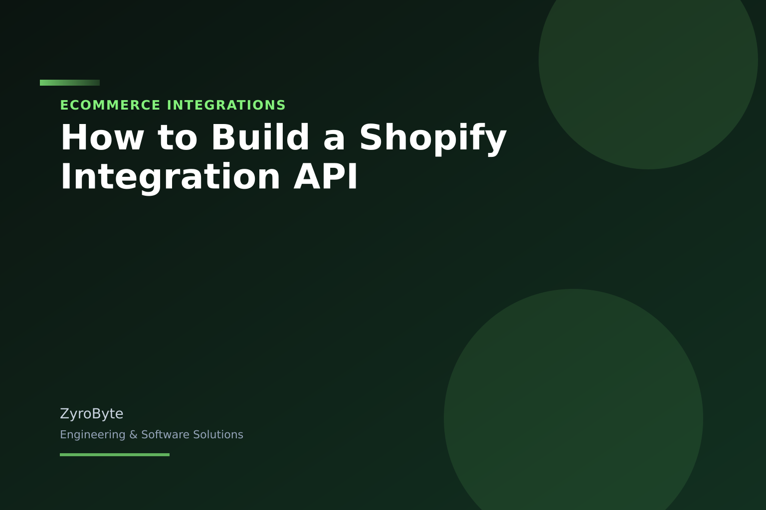 Shopify integration API with OAuth, webhooks, and data sync